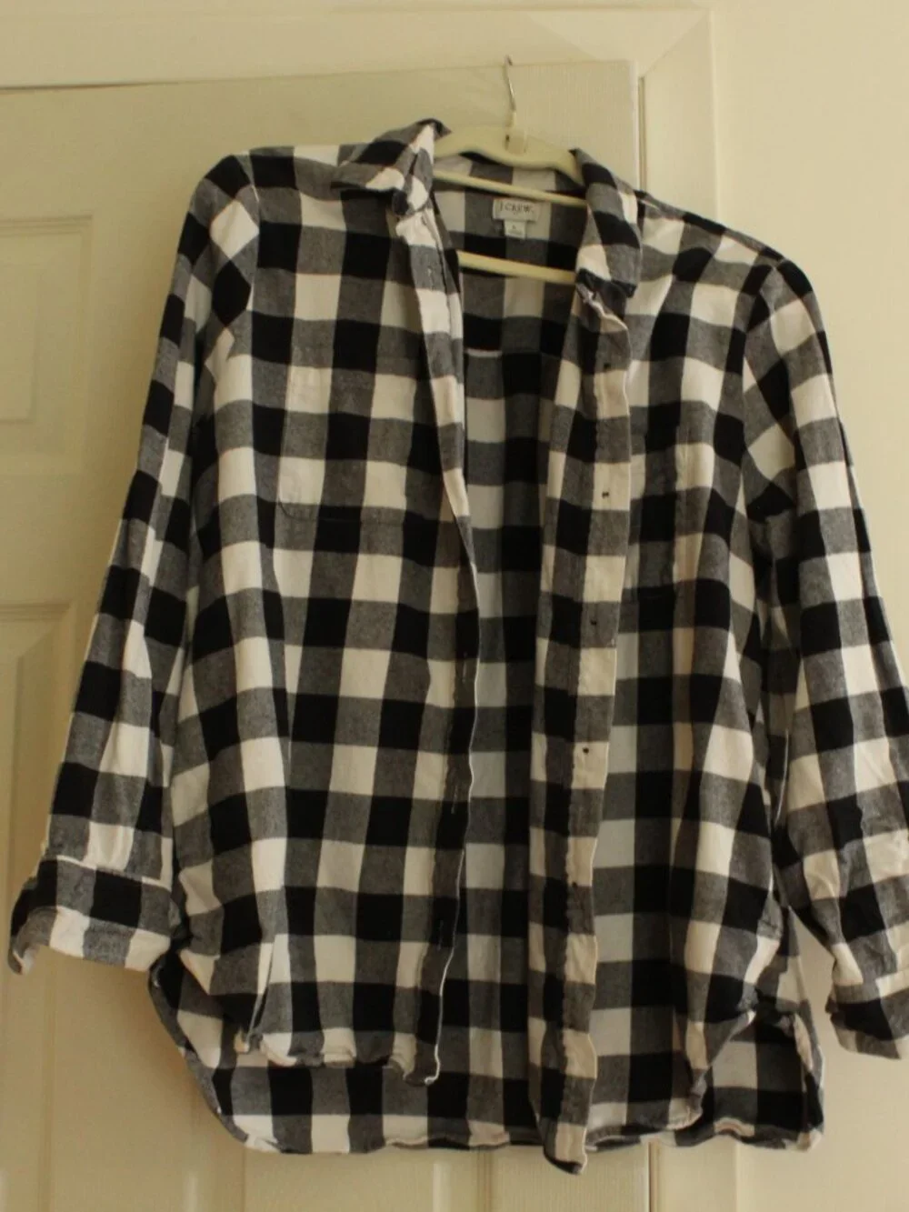 J crew plaid cardigan size L